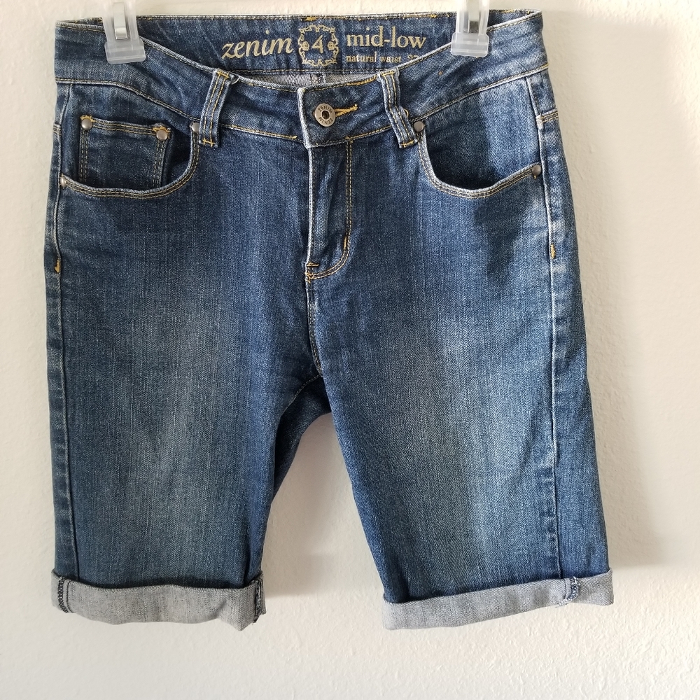 NOT FOR SALE TRADED*Zenim rolled cuff denim shorts - Picture 1 of 7
